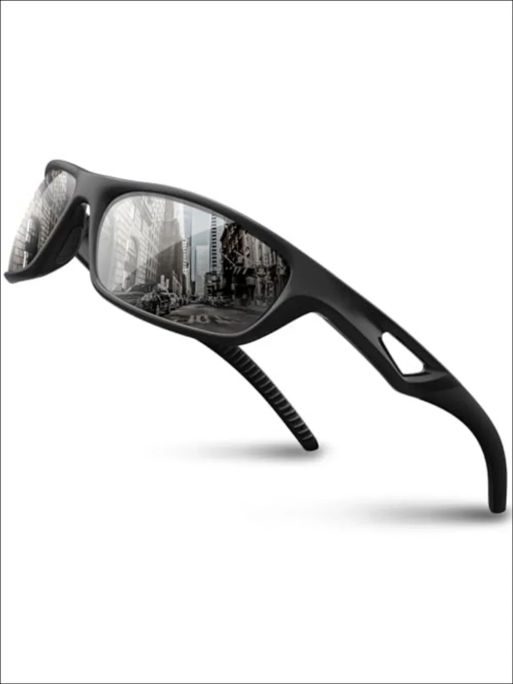 Polarized Sports Sunglasses UV400 TR90 Wrap Around for Driving Cycling Fishing